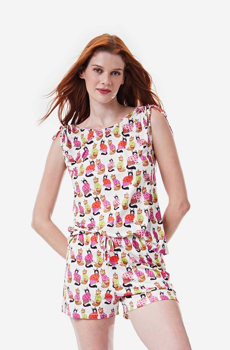 pijama-curto-cats
