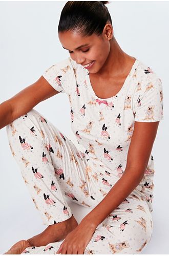 Pijama Longo Legging Malha Pinot