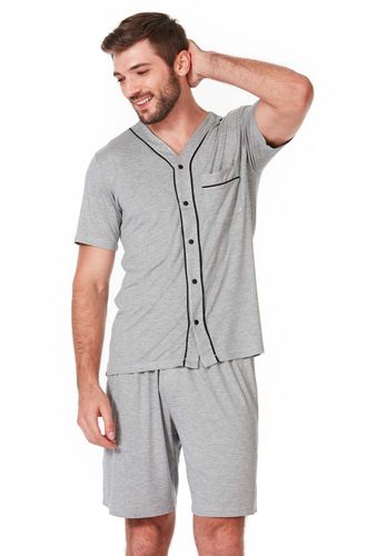 Pijama Curto Botões Malha Rafael