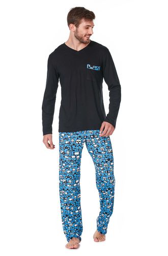 Pijama Longo Malha Gamer Masculino