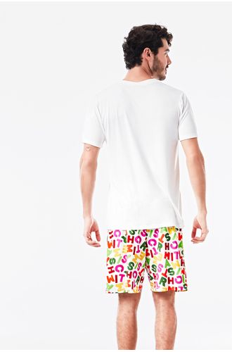 Pijama Curto Malha Panamá Masculino