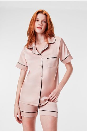 Pijama Curto Cetim My Basics