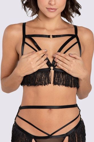Sutiã Straps e Franjas Valence