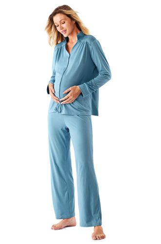Pijama Longo Malha Botões Bruna