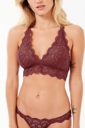 Sutiã Top Nadador Renda Deep Brown