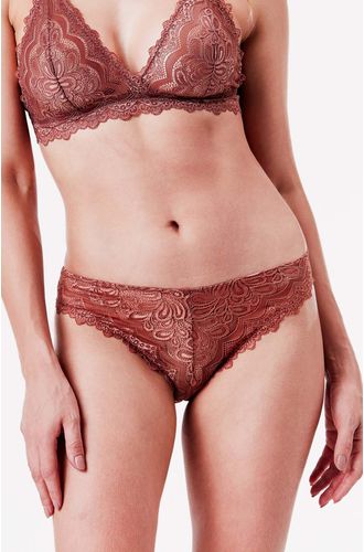 Calcinha Biquíni Renda Mocha Mousse