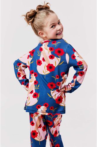 Pijama Longo Malha Greta Kids Feminino