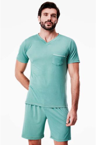 Pijama Curto Malha Estocolmo Masculino