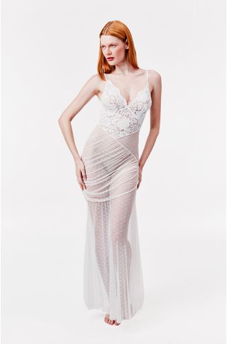 Camisola Longa Alça Tule Marriage