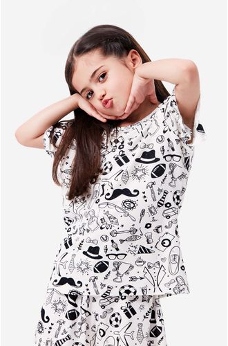 Pijama Curto Malha Abraço Kids Feminino