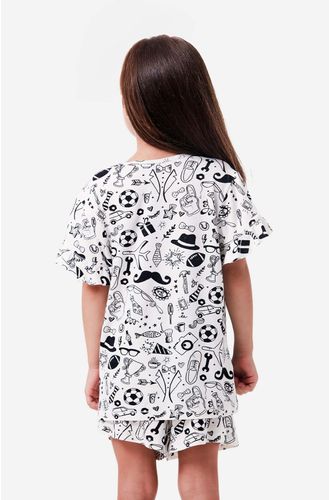 Pijama Curto Malha Abraço Kids Feminino