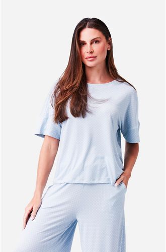 Pijama longo manga curta malha Alessia