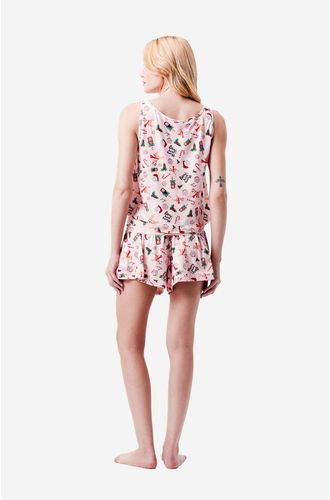 Pijama Curto Regata Malha HoHoHo