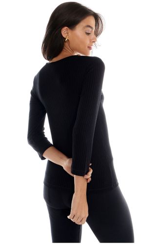 Camiseta Manga Média Malha Canelada Basic Tees