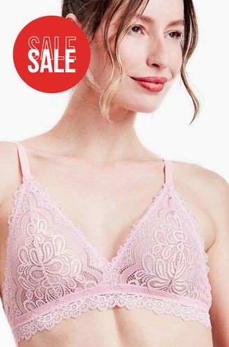 Sutiã Top Triângulo Renda Rose Fog