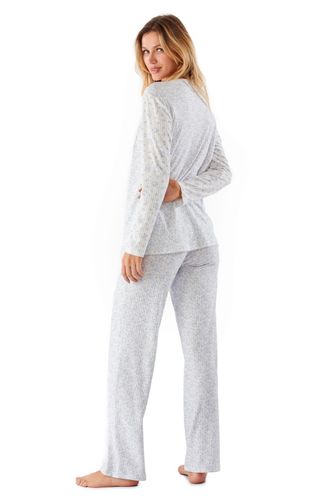 Pijama Longo Malha Lily Maternidade