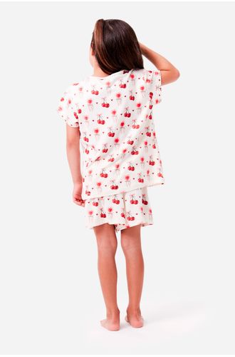Pijama Curto Malha Love Cherry Kids Feminino